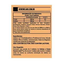 Cafeína + Cromo Generic Labs - 120 Tabletes - Foto 2