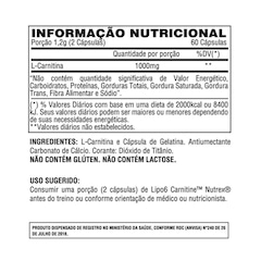 Lipo-6 Black-Ultra-Concentrado Nutrex Research - 120 Cápsulas + Lipo 6 L-Carnitine 1000Mg Nutrex Research - 60 Cápsulas - Foto 2