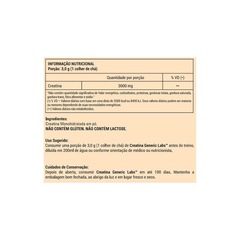Kit Creatina Generic Labs - 300g - 5 Unds - Foto 2