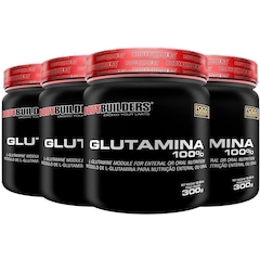 Kit Glutamina 100% Bodybuilders - 4 potes - 300g - Foto 1