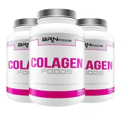 Kit  Colágeno BRN Foods - 100 Cápsulas - 3 Unidades - Foto 1