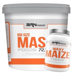 Kit Hipercalórico BRN Foods - Chocolate - 6kg + Waxy Maize - 1kg - Foto 1