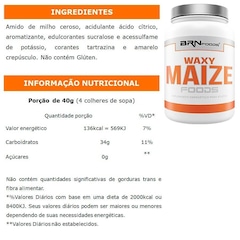 Kit Hipercalórico BRN Foods - Morango - 6kg + Waxy Maize - 1kg - Foto 3