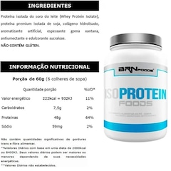 Kit  BRN Foods 2x Whey Protein Isolado 900g Chocolate + BCAA + Creatina + Coqueteleira - Foto 2