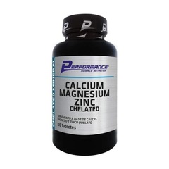 Calcium Magnesium Zinc Chelated Performance Nutrition - 100 Tabletes - Foto 1