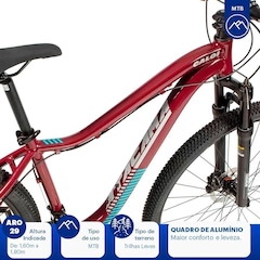 Bicicleta MTB Caloi Atacama - Aro 29 - 2021 - 17" - Câmbios Shimano - 27 Velocidades - Feminina - Foto 2