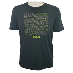 Camiseta Fila Run Pa Print Poliamida - Masculina - Foto 1