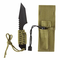 Faca Tática BR Force Full Tang Jibóia Cabo em Paracord e Pederneira Bainha em Nylon - Foto 2