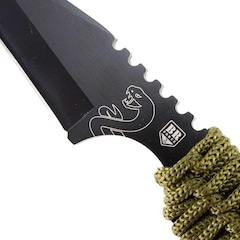 Faca Tática BR Force Full Tang Jibóia Cabo em Paracord e Pederneira Bainha em Nylon - Foto 3