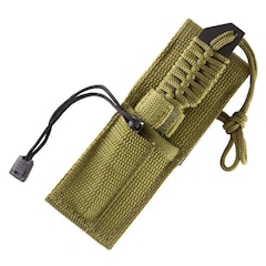 Faca Tática BR Force Full Tang Jibóia Cabo em Paracord e Pederneira Bainha em Nylon - Foto 4