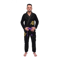 Kimono Jiu Jitsu In The Guard Revolução Trançado - Adulto - Foto 4