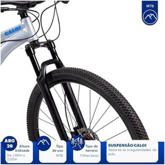Mountain Bike Caloi Atacama - Aro 29 - Freios a Disco - Câmbios Shimano - Susp Dianteira - 17" - 27 Velocidades - Adulto - Foto 3