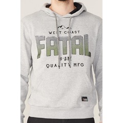 Blusão de Moletom com Capuz Fatal Fechado - Masculino - Foto 3