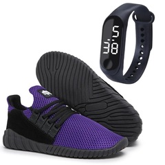 Tênis Ever Way Conforto Leve - Masculino + Relógio Digital - Foto 4