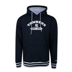 Blusão de Moletom New Era com Capuz MLB New York Yankees College Round - Masculino - Foto 1