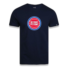 Camiseta New Era Masculina Detroit Pistons Basic Logo NBA - Foto 1