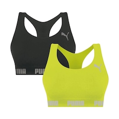 Kit Top Puma Nadador Sem Costura - Feminino - 2 Unidades - Foto 1