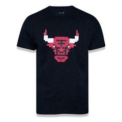 Camiseta New Era Masculina Chicago Bulls Nba Space Pixels - Foto 1