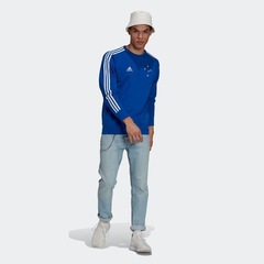 Blusão de Moletom sem Capuz do Cruzeiro adidas - Masculino - Foto 4