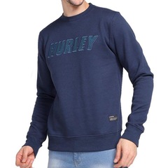 Blusão de Moletom Hurley Careca Overlayer - Masculino - Foto 1