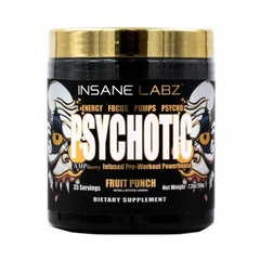 Pré Treino Psychotic Gold Insane Labz - Fruit Punch - 204g - Foto 1
