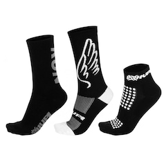 Meia Corrida Ciclismo Hupi - 3 Pares - Adulto - Foto 1