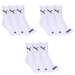 Kit Meias Cano Médio Puma Esportiva com 9 pares - Feminina - Foto 1