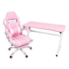 Conjunto Pelegrin Mesa Gamer Pelegrin PEL-008P + Cadeira Gamer Pelegrin PEL-3020 - Foto 1
