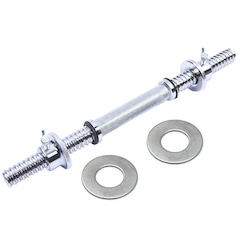 Barra Halter Maciça Yangfit Recartilhada com Rosca - 40cm - Foto 1
