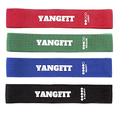 Kit Mini Band Tecido Yangfit Faixa Elástica - 4 Intensidades - Foto 2
