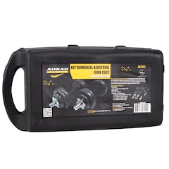 Pares de Halteres Dumbbell Ajustável Iron Cast até 15kg - Foto 11