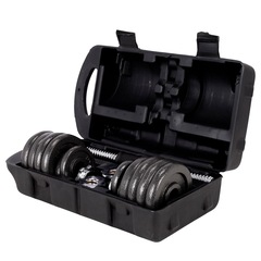 Pares de Halteres Dumbbell Ajustável Iron Cast até 15kg - Foto 1