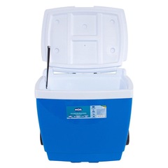 Caixa Térmica Cooler Mor Suporte para Copo Alça Retrátil com Rodinhas - 42 Litros - Foto 5