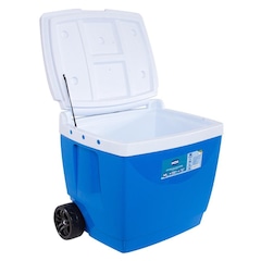 Caixa Térmica Cooler Mor Suporte para Copo Alça Retrátil com Rodinhas - 42 Litros - Foto 6