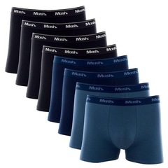 Kit Cueca Boxer Mash 8 Peças Masculina Algodão Elástico - Foto 1