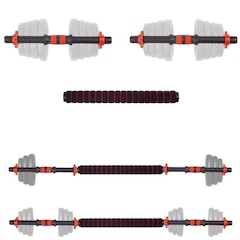 Barra Supino Halter com Rosca e Conector Yangfit Kit 2 em 1 - Foto 2