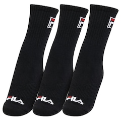 Kit de Meias Cano Alto Fila Tripack FBOX com 3 Pares - 39 a 43 - Adulto - Foto 3