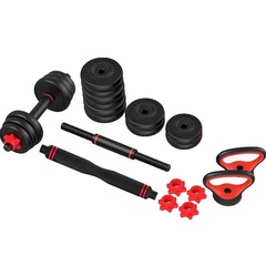 Kit Halteres 6 em 1 Peso Musculação Ajustável Ahead Sports - até 50kg - Foto 2