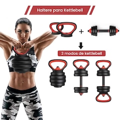 Kit Halteres 6 em 1 Peso Musculação Ajustável Ahead Sports - até 50kg - Foto 4