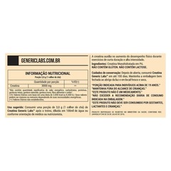 Creatina Generic Labs Refil - 300g - Foto 2