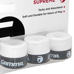 Overgrip Gamma Supreme - 03 Unidades Branco - Foto 3