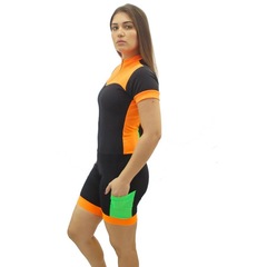 Macacão de Ciclismo DA Modas Manga Curta - Feminino - Foto 3