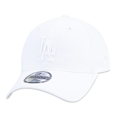 Boné Aba Curva New Era 9Twenty MLB Los Angeles Dodgers Aba Curva BRANCO - Strapback - Adulto - Foto 1