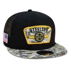 Boné Aba Reta New Era Pittsburgh Steelers 950 NFL 21 Salute Service - Snapback - Adulto - Foto 4