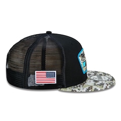 Boné Aba Reta New Era Carolina Panthers 950 NFL 21 Salute Service - Snapback - Adulto - Foto 5