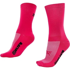 Meia Cano Médio de Corrida e Ciclismo Hupi Lisa Semi Compressiva- 34-38 - Adulto - Foto 1