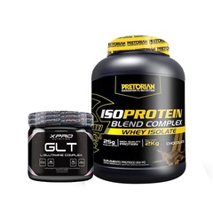 Kit Whey Iso Protein Blend Complex Pretorian - Chocolate - 2kg + Glutamina Complex Xpro Nutrition - 150g - Foto 1