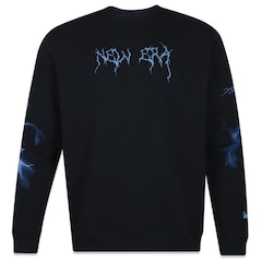 Blusão de Moletom New Era Upside Down Dark Lightning - Masculino - Foto 1
