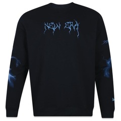 Blusão de Moletom New Era Upside Down Dark Lightning - Masculino - Foto 6