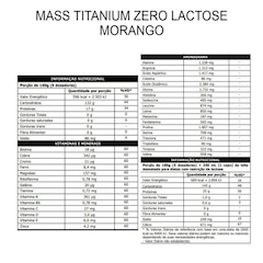 Hipercalorico Mass Max Titanium Zero Lactose - Morango - 2,4Kg - Foto 2